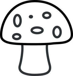 Easy Coloring Pages Mushroom